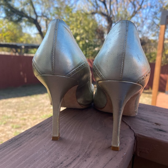 Manolo Blahnik Gold Heels - Picture 7 of 12